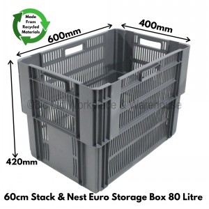 Standard Euro Box 60cm Vented Sides 80 Litre